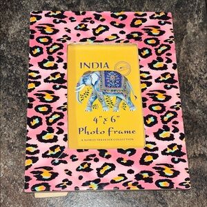 Pink Leopard Print Photo Frame